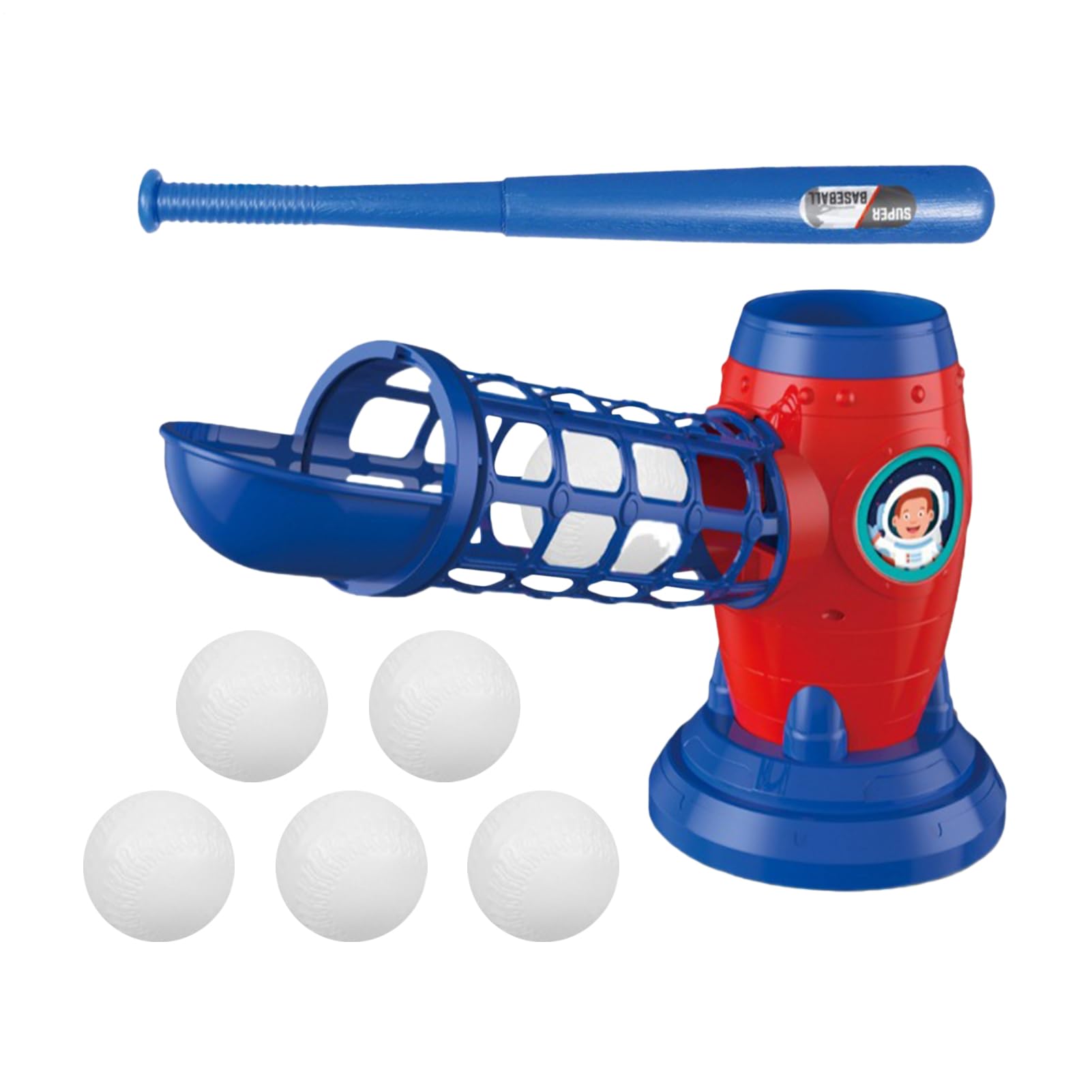 Pitching Machines, Tennis Pitch Machine with Balls, Sets, Outdoor Sport Toy Games, Kids Ages 3-8 Years, Fun and Active Playtime, ABS, 35,6 cm Retracted