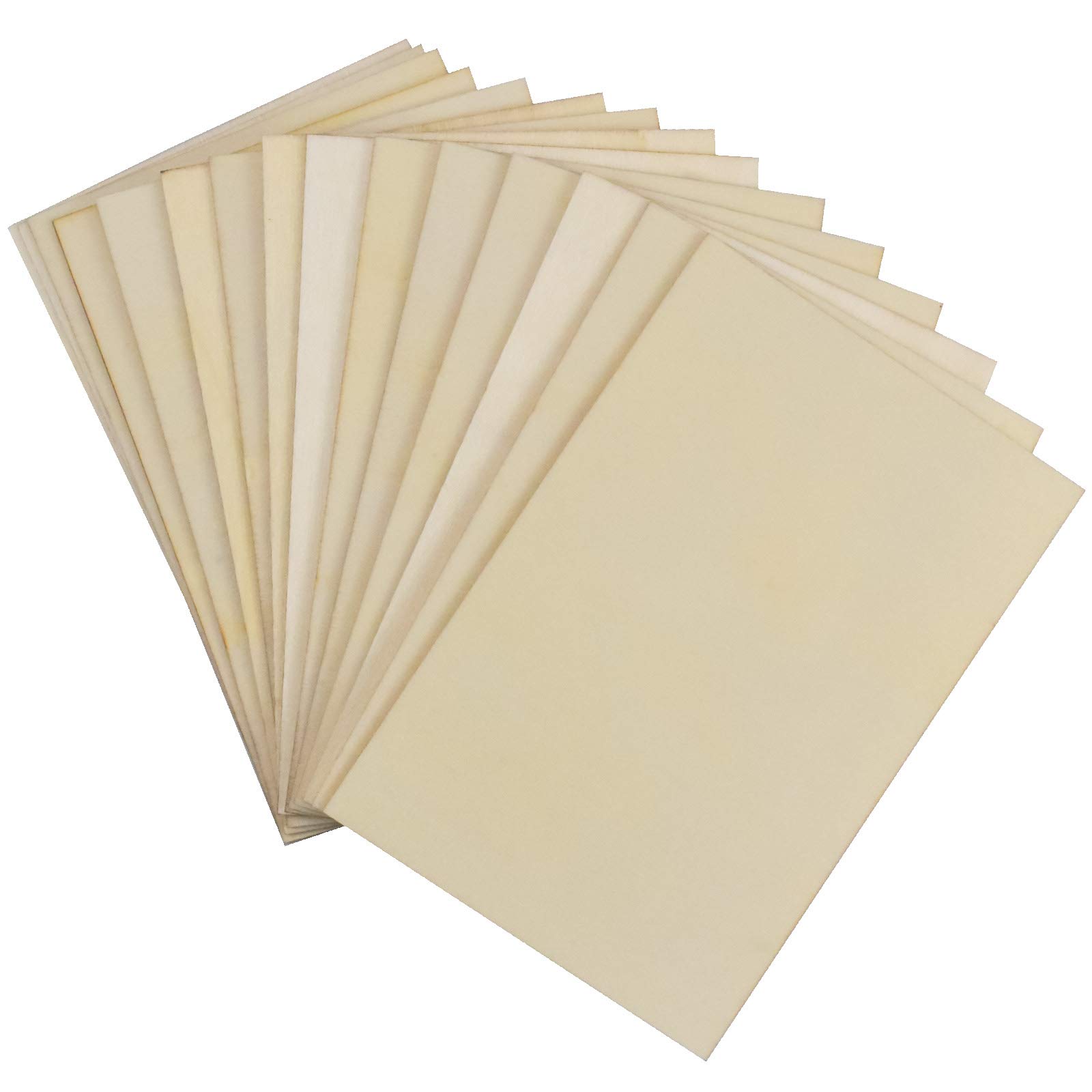 DBREAKS 20 Pezzi 3MM Fogli Vuoti di Compensato, 150x100mm Pannelli in Legno per Modellismo Fai Da Te, Artigianato e Pittura