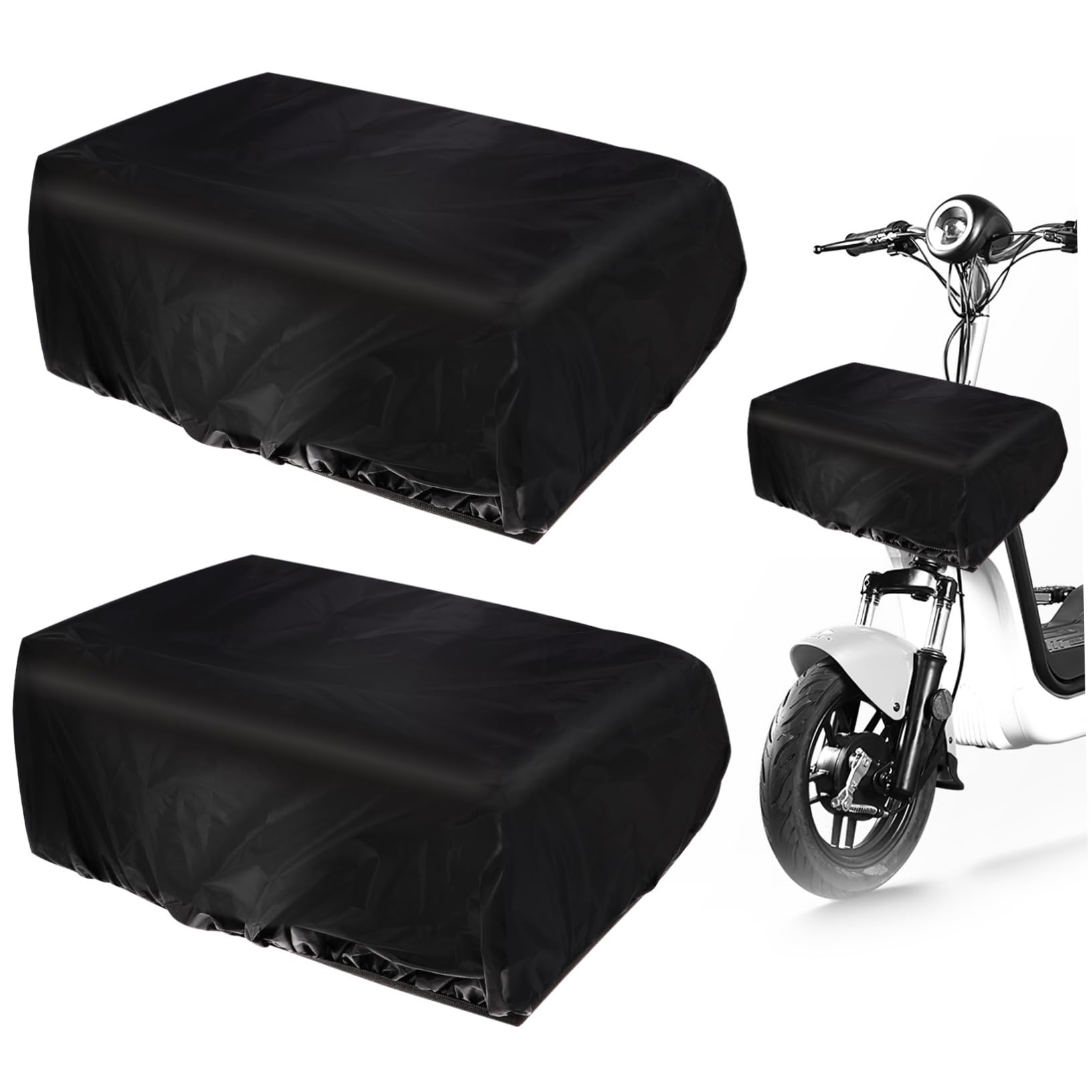 Holibanna 2Pcs Cycling Basket Protection Cover Rainproof Electric Bike Basket Cover with Sturdy Design Durable Material for Comprehensive Protection Against Rain