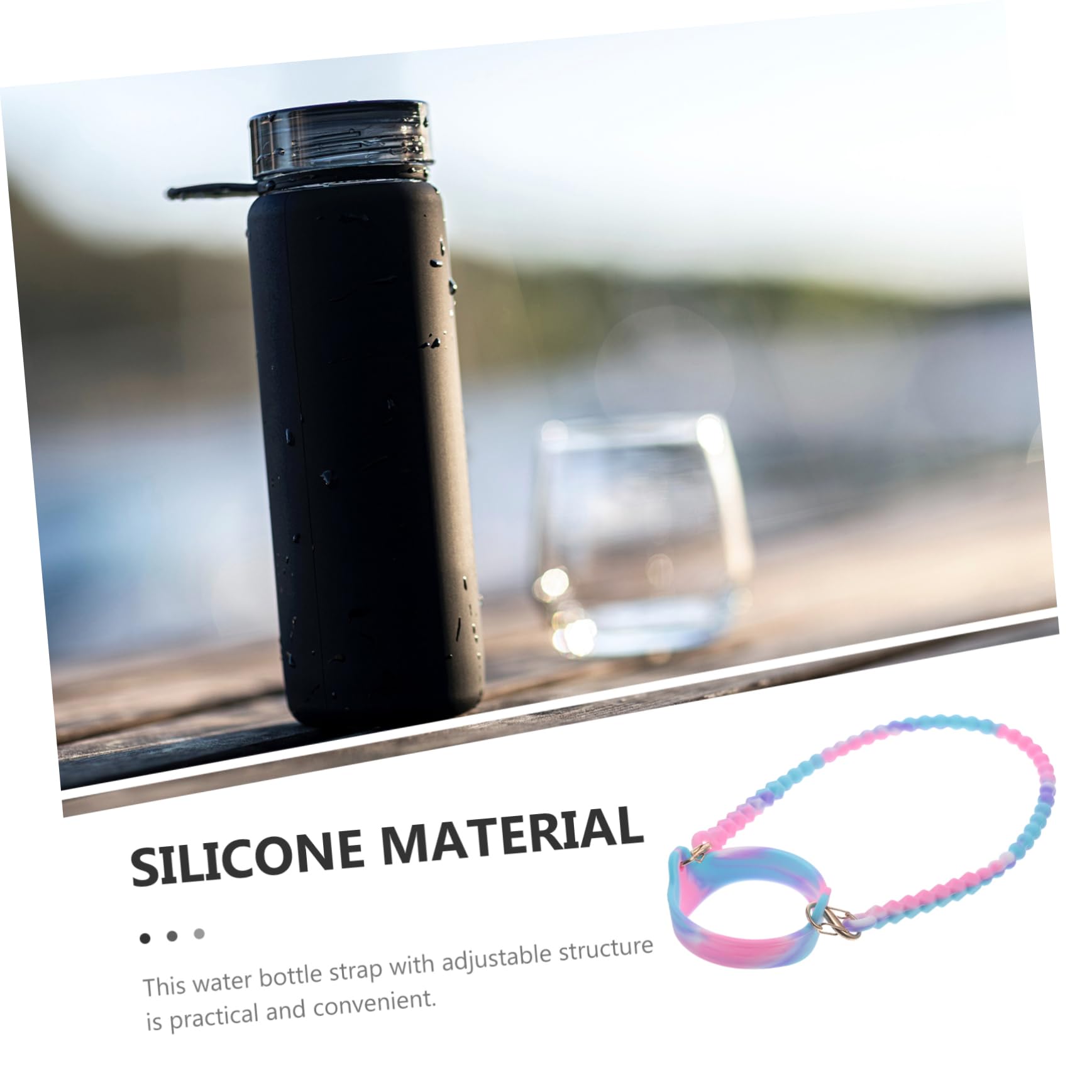 Lanière pour Bouteille d'eau Porte- avec Support de de Tasse à Gourde pour Bouteille d'eau Carafe Porte Bouteille Sangles Porte-Bouteille