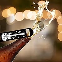 Vista 7 de GLOBLELAND Abrebotellas con hoja de guitarra, tema musical, abridor de botellas de cerveza, barra de acero inoxidable, abridor de botellas
