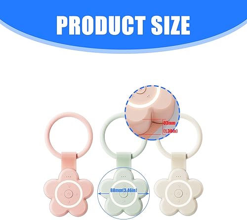 Miniatura 5 de Máquinas de sonido portátiles para bebés con temporizadores de ruido blanco calmante Ayuda para dormir para cochecitos de viaje 3.150x3.150x1.299 in