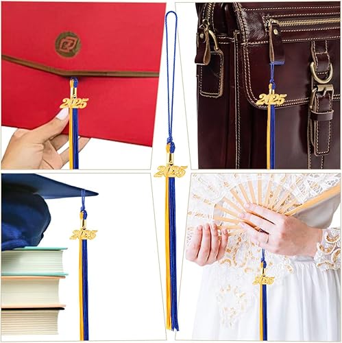 Vista 78 de Borla 2025, 1 unidad, borla de graduación para graduados 2025, borla 2025 con dijes de fecha dorada 2025 para fiestas de graduación, ceremonias