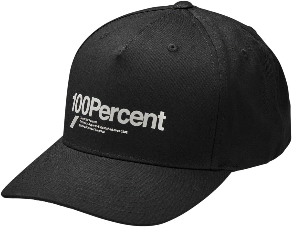 100% Manifesto Snapback Hat (BLACK)