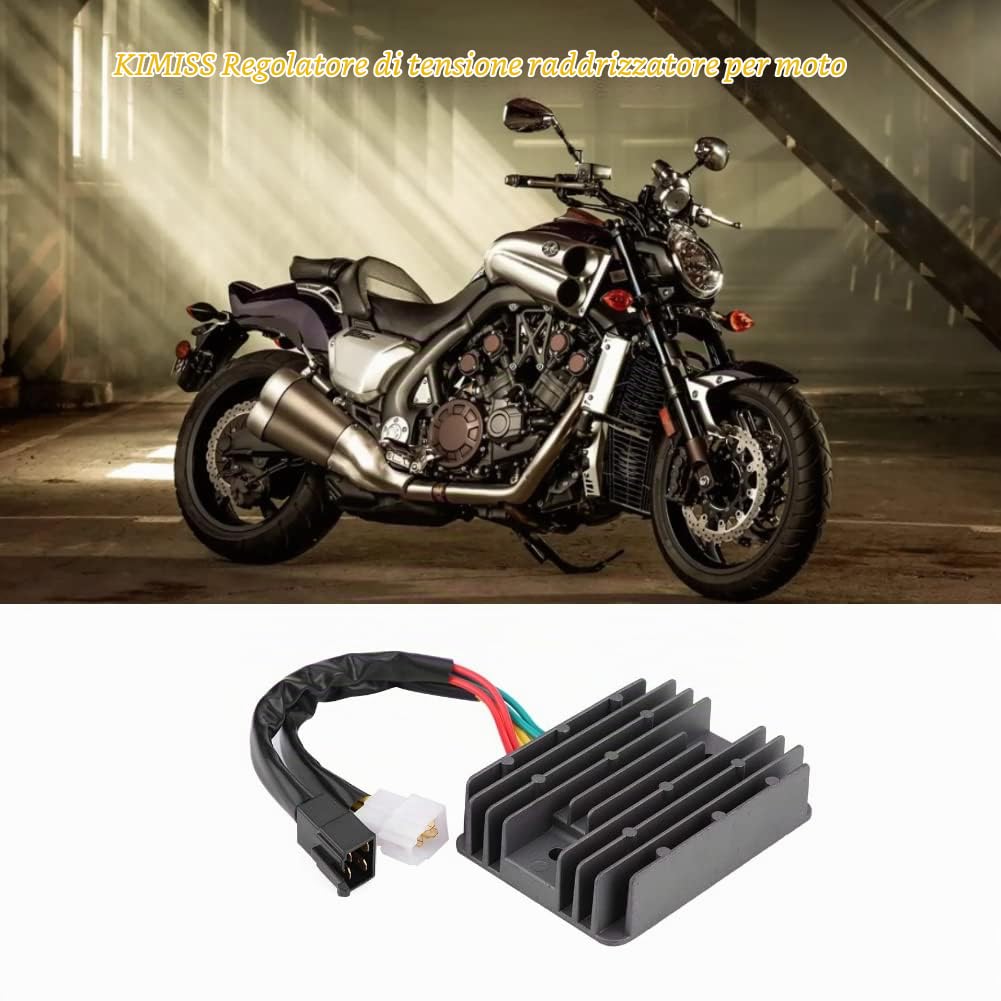 KIMISS Regolatore del motociclo,Raddrizzatore regolatore di tensione per moto in alluminio per 600 620 695 696 750 796 800 900 1000.