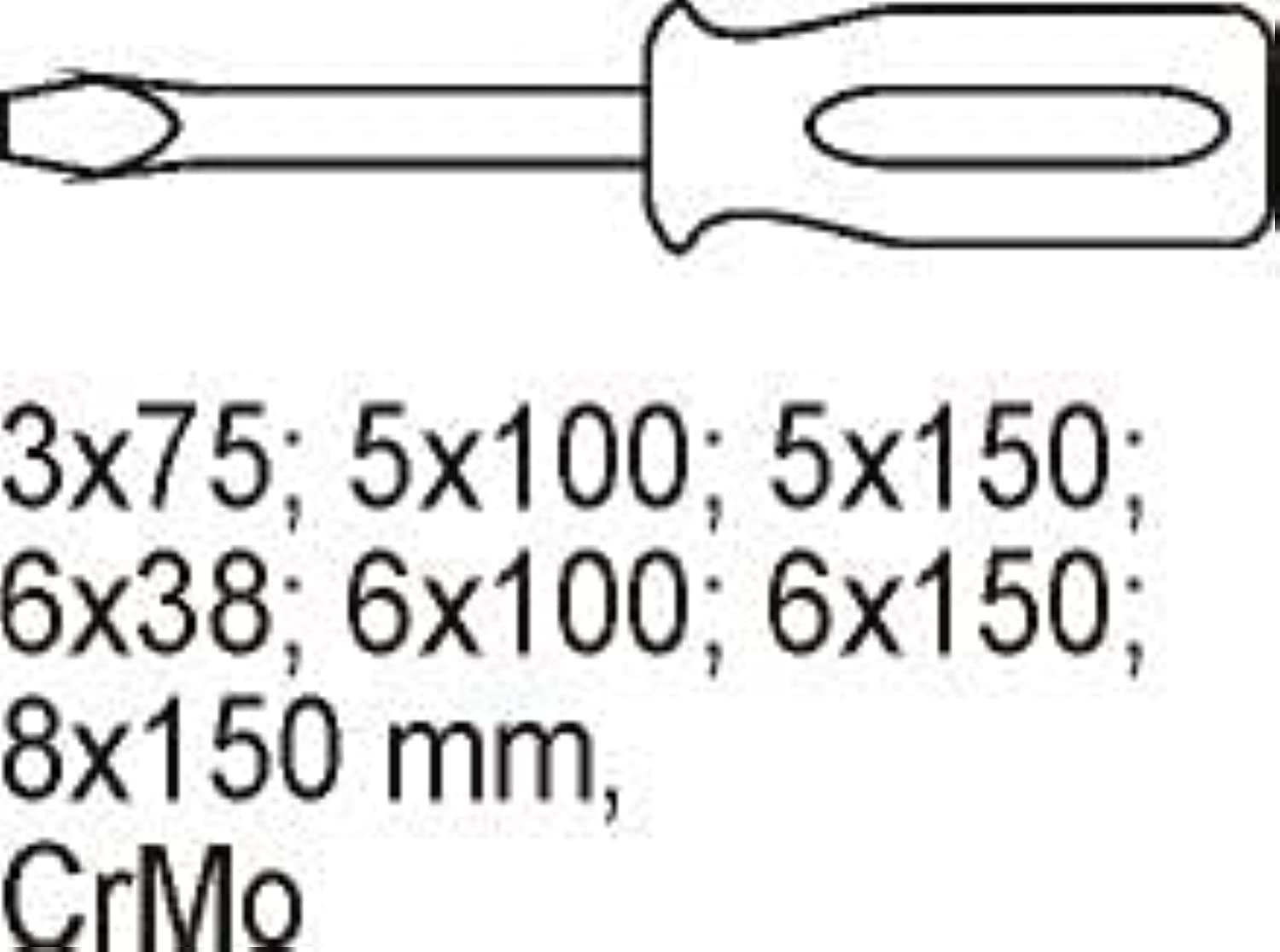PVC Tray with 7 Pieces Slotted Screwdrivers - Image 2