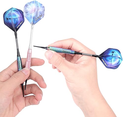 Miniatura 59 de WIN.MAX Juego de dardos de punta de plástico – Juego de dardos de punta suave – 12 piezas de 0.63 oz con 100 puntas de dardos adicionales, 12