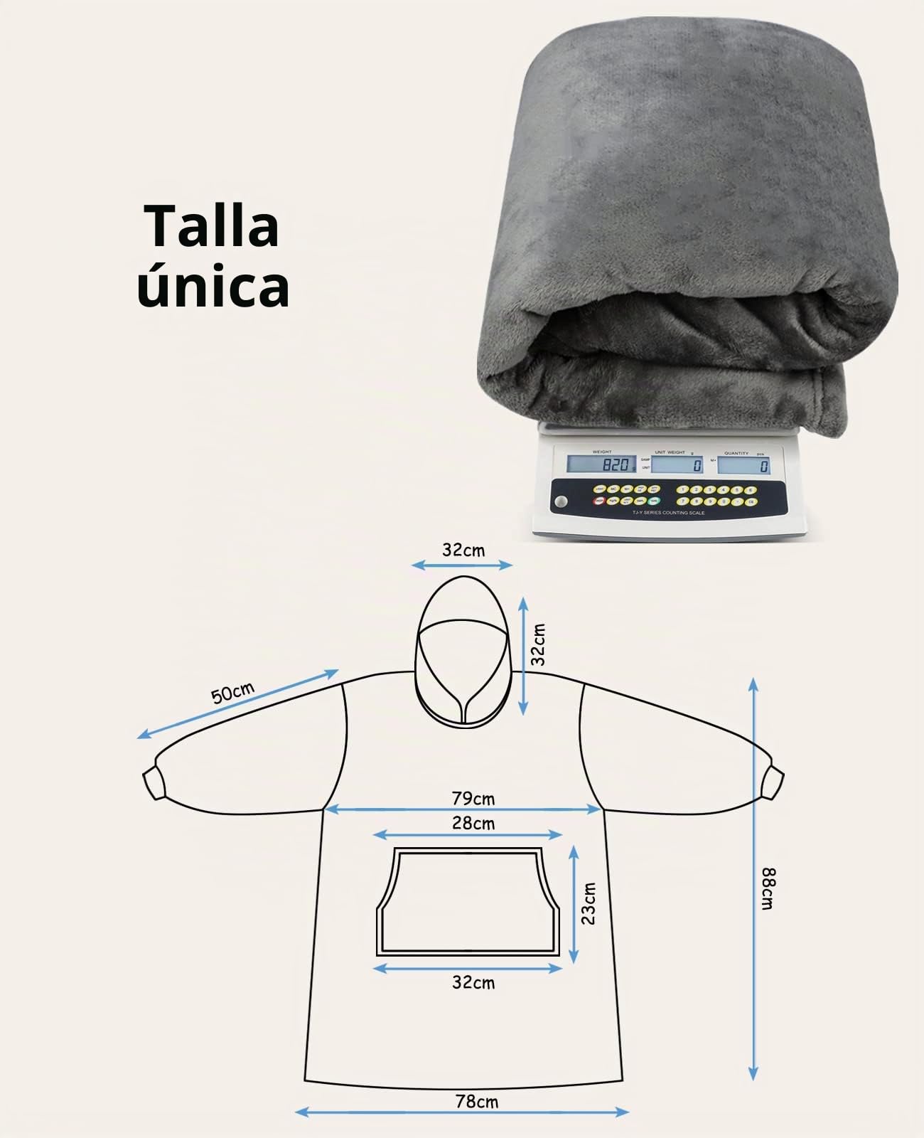 Sendowtek Sudadera con Capucha de Gran tamaño, Sudadera con Capucha súper Suave y cálida, Adecuada para la Vida Familiar