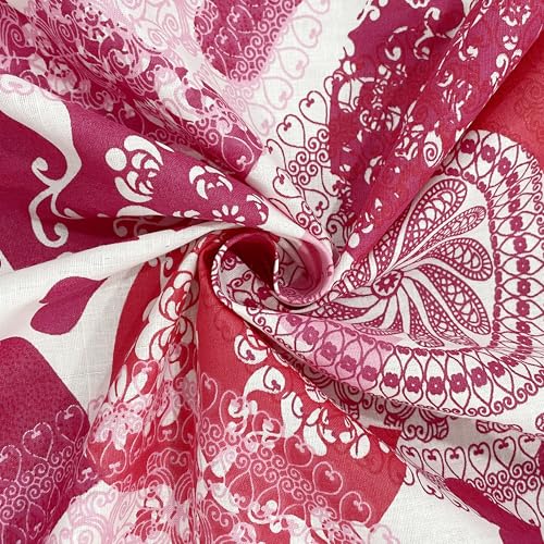 Image of Swayam Pure Cotton Double Bedsheet with 2 Pillow Covers | Size 90 x 100 inch | 160 TC | Heart Design | Soft Breathable Bed Sheet | Comfortable & Durable for Bedroom - Pink