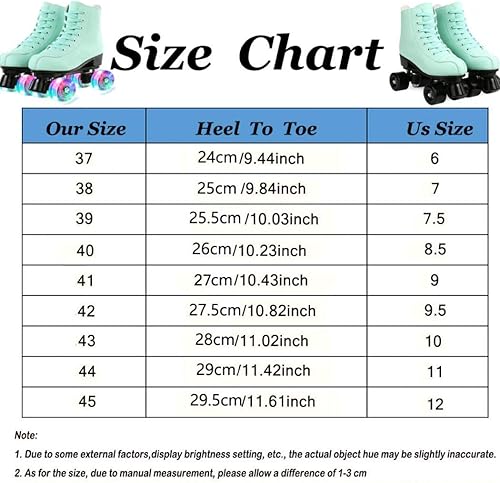 Miniatura 61 de Jessie - Patines de cuero para mujer, para exteriores e interiores, cuatro ruedas ajustables, patines de primera clase para mujer, hombre, niños