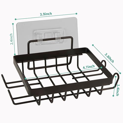 Miniatura 2 de Carrie Joe Jabonera autodrenante para pared de ducha, no perforada, fácil de limpiar, soporte para jabón, apto para baño, fregadero de cocina