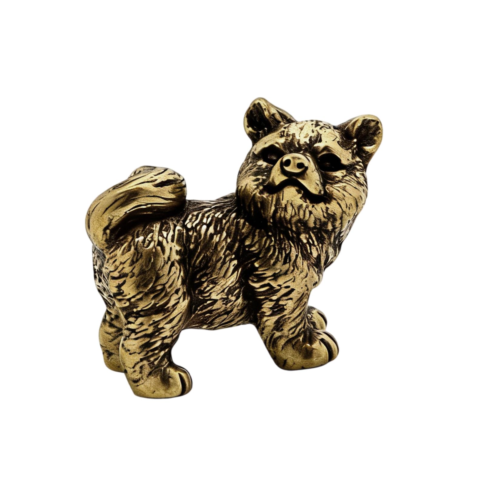 TFAOYS Chinese Rural Dog Miniature Sculpture Chinese Zodiacs Animal Figurine Collectible Ornament for Living Room Decors Gift Zodiacs Animal Ornament