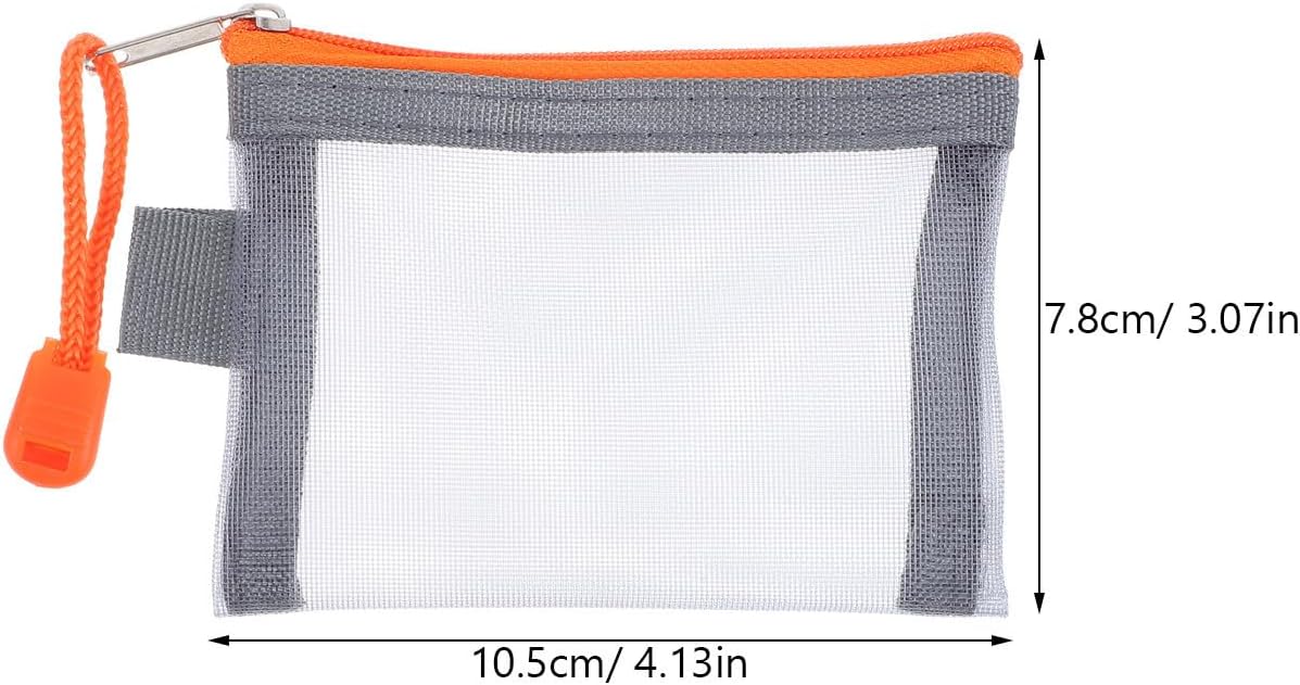 SECFOU 5pcs Mini Mesh Makeup Bags with Zipper for Travel and Office image 2
