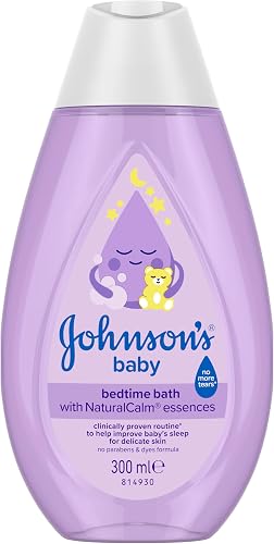 Johnson's Baby Bedtime Bath 300ml, Gentle & Soothing Baby Bath to Help Sleep Better, with NaturalCalm® Essences and No More Tears Formula