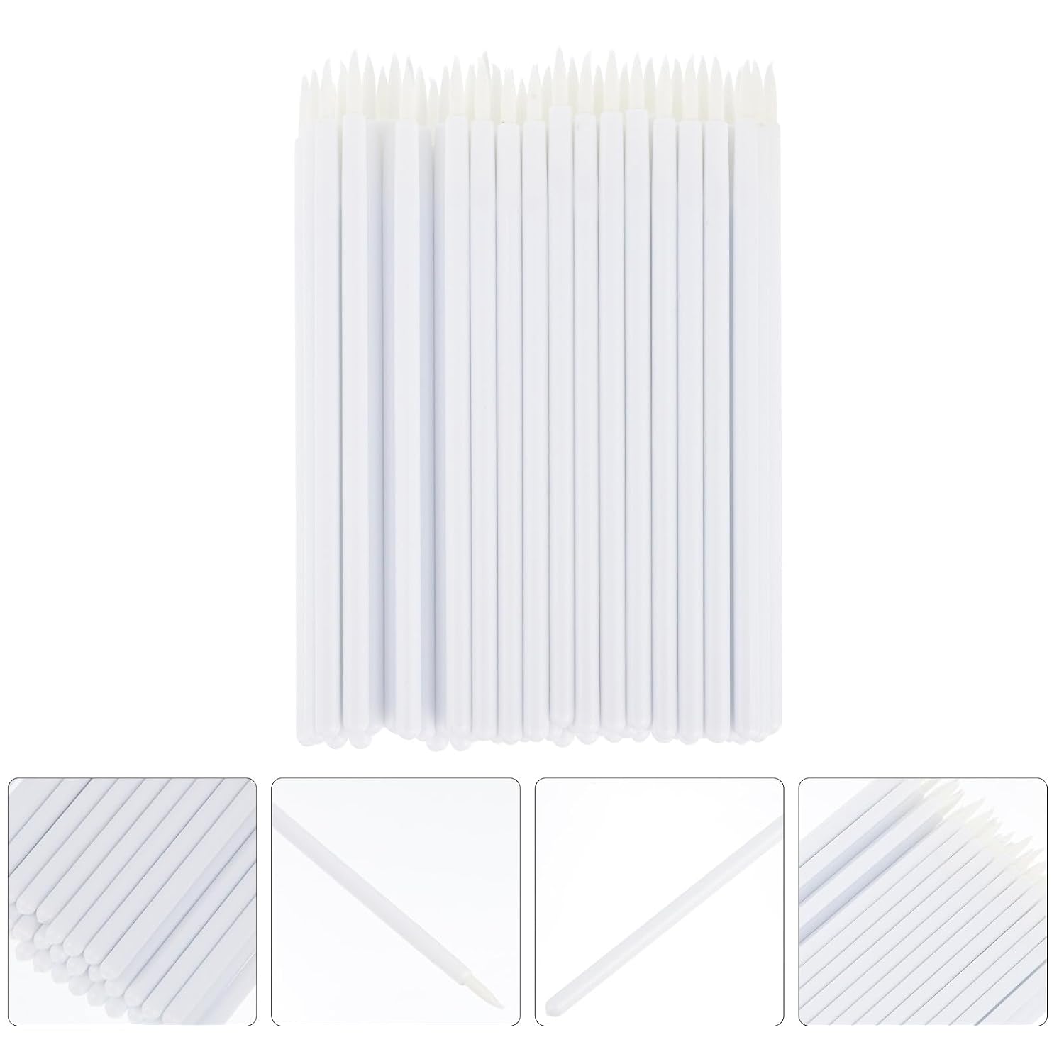 Disposable Eyeliner Brush Applicator 100pcs Nylon Fiber Eye Makeup Brushes Fine Tip Cosmetic Tools for Professional and Personal Use