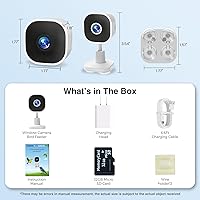 Vista 9 de Cámara de pájaro con ventana de enfoque cerrado, 2K 3MP con cable, cámara de pájaro con ventosa de cristal, identificación de pájaros, tarjeta