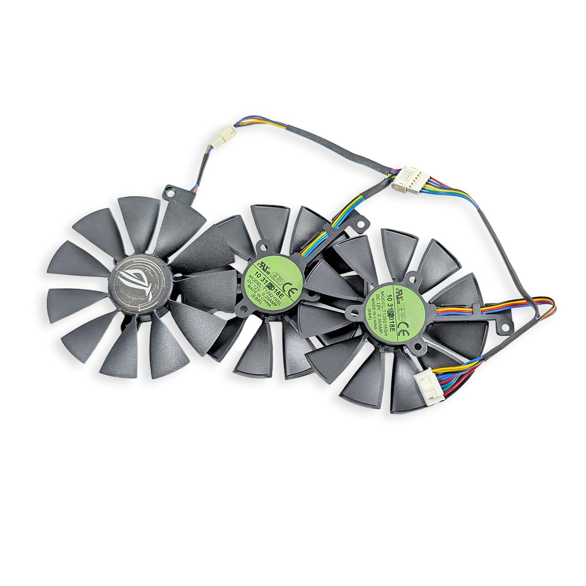 Kit de ventilador de repuesto para tarjeta gráfica compatible con ASUS ROG Strix GeForce RTX 2060 y 2070 Serie Super, OC, Advanced