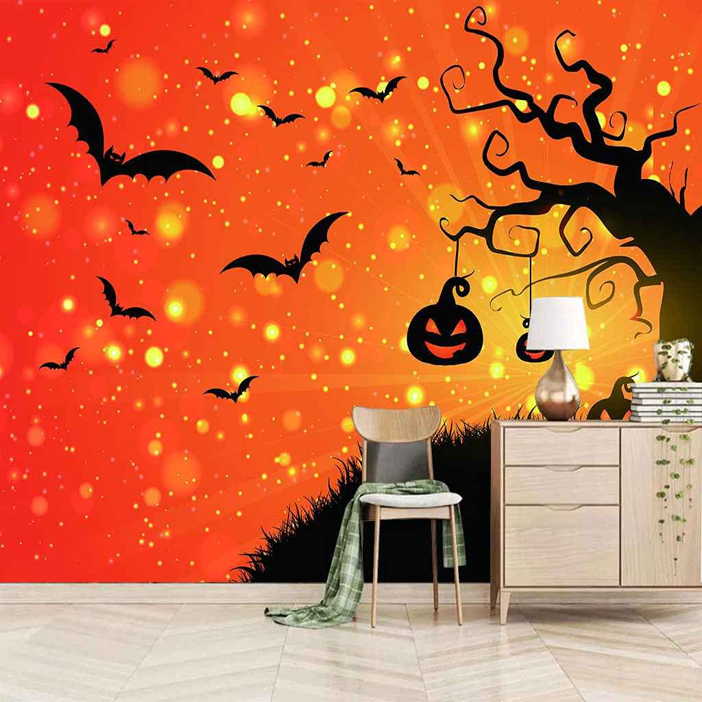 Photo papier peint murale chauve-souris d'Halloween autocollant