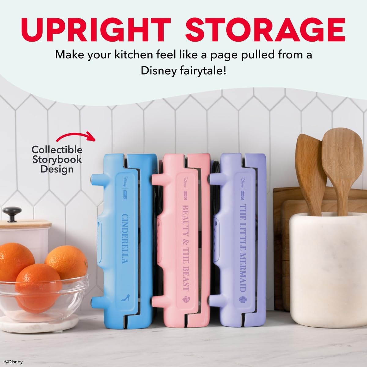 Disney | Dash Ariel Storybook Sandwich Maker, Grilled Cheese & Breakfast Sandwich Maker for Kids, Little Mermaid Disney Princess Kitchen, Stackable Collectible Princess Gift, Aqua