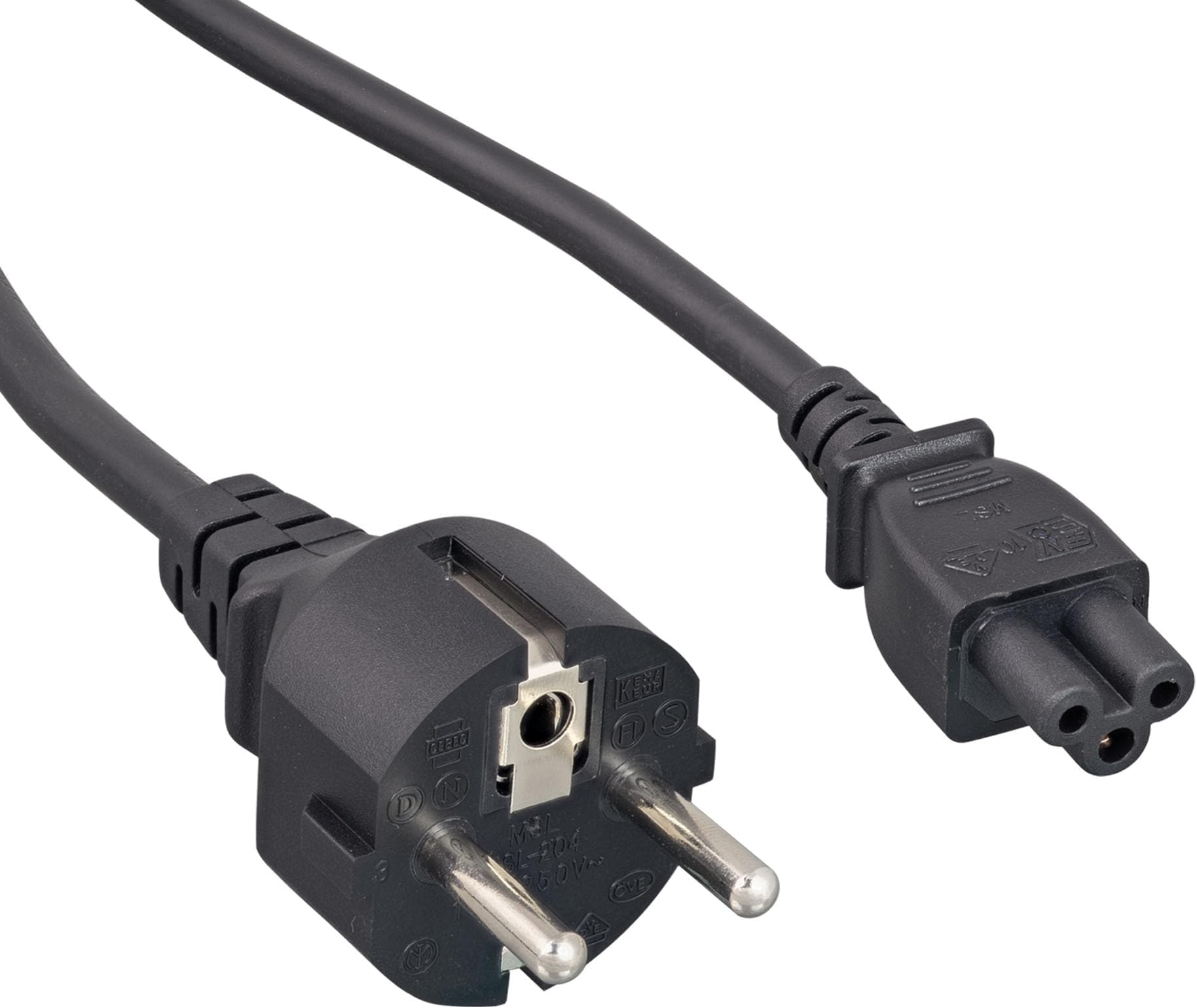 ZADA41SA-06 European Notebook Cord Plug to IEC320 C5 6' 18 AWG 250V Power Cable