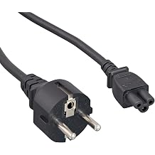 Cablelera ZADA41SA-06 European Notebook Cord Plug to IEC320 C5 6 18 AWG 250V Power Cable