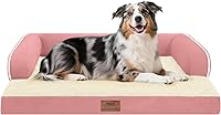 Vista 104 de Cama ortopédica extra grande para perros impermeable: cama de espuma viscoelástica para perros XL y extra grandes, sofá sofá, lavable con funda Azul