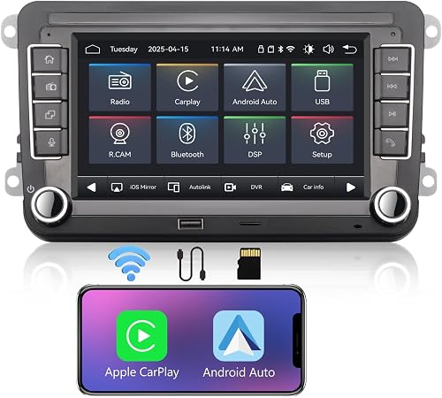 Radio Estéreo de Coche para VW Passat Caddy Tiguan Touran…
