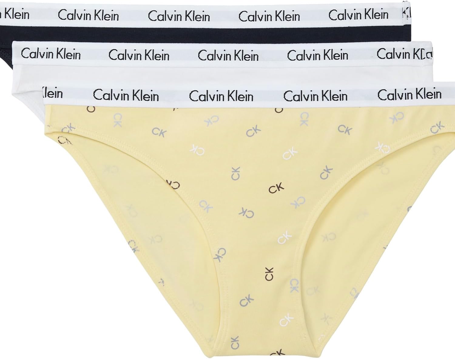 Carousel Logo Cotton Stretch Bikini Panties, 3 Pack
