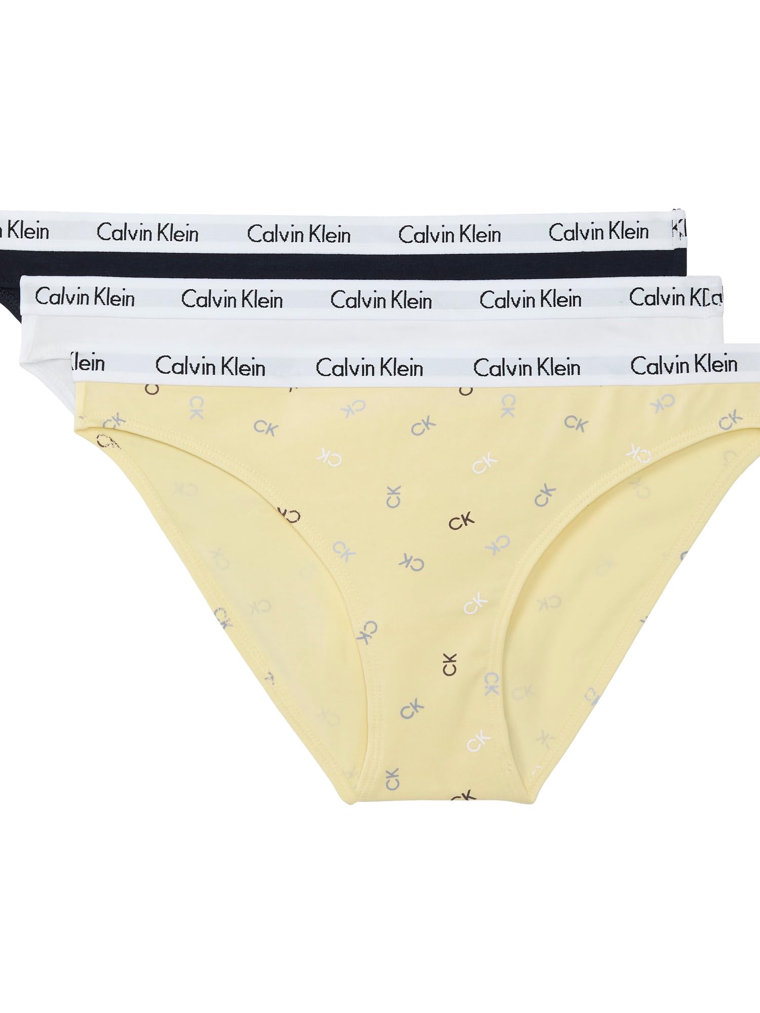 Carousel Logo Cotton Stretch Bikini Panties, 3 Pack