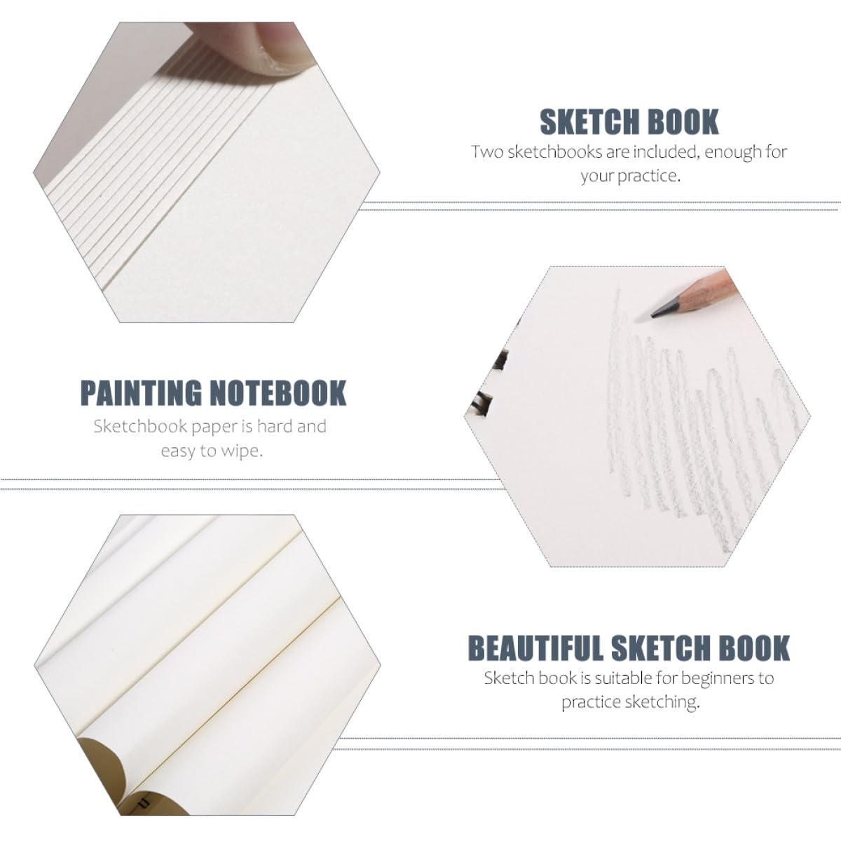 Operitacx Carnet de Croquis 8k pour Étudiants, Lot de 2, Papier à Dessin Résistant, Portable, Bloc-notes Créatif pour Dessin et Aquarelle, Usage Scolaire et Artistique, Format Pratique