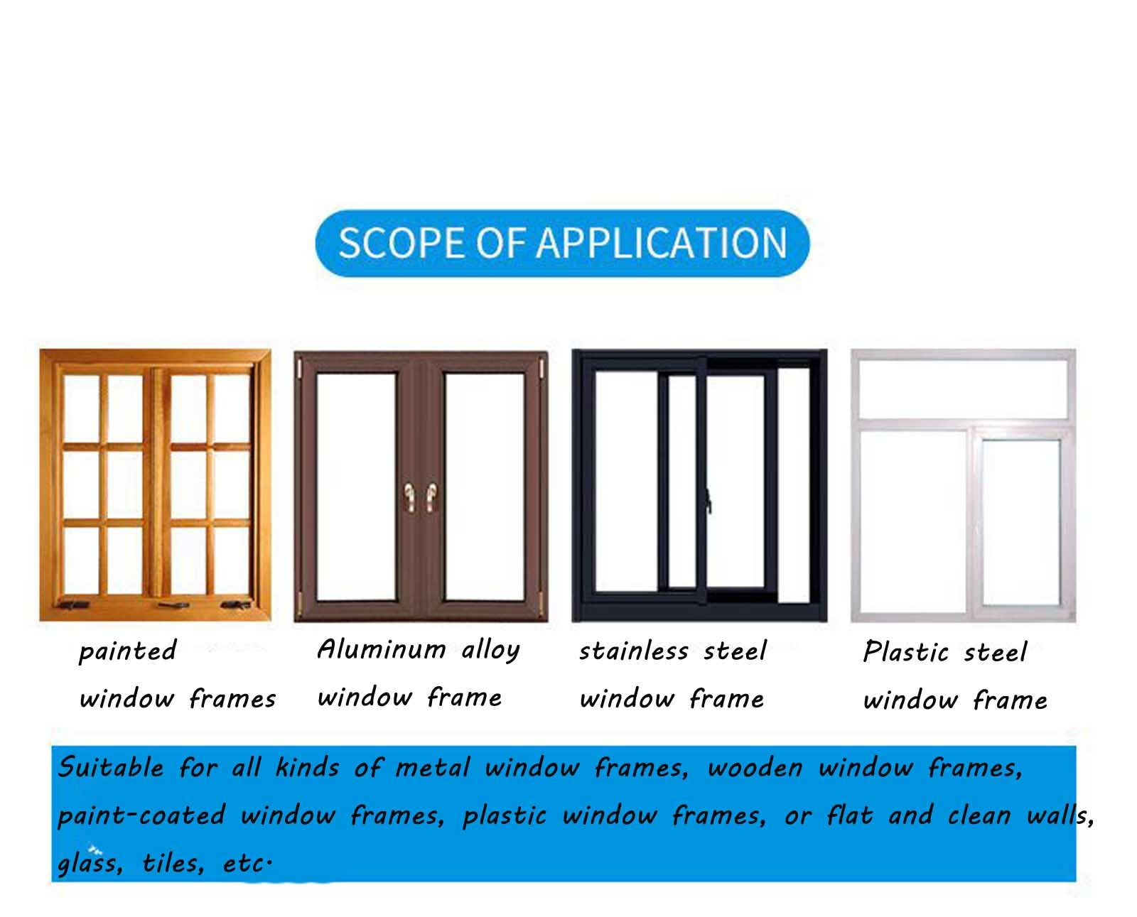 Isolationsset für Terrassentür und Fenster, transparente Isolierfolie für den Winter, wetterfest, verstellbar, PVC mit Hakenband, 100 x 120 cm, Weiß