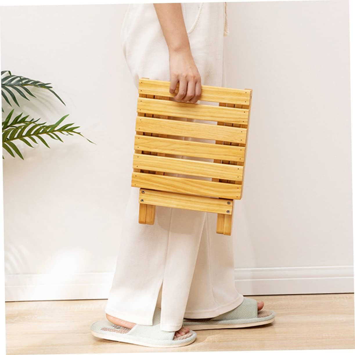 Luxshiny Folding Side Table Portable Small Square Table for Outdoor Use for Beach Picnic Plant Display Lightweight Design for and Compact Storage