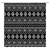 SRAUYST Boho Geometric Shower Curtain Black Modern Farmhouse Western Tribal Minimalist Moroccan Trel