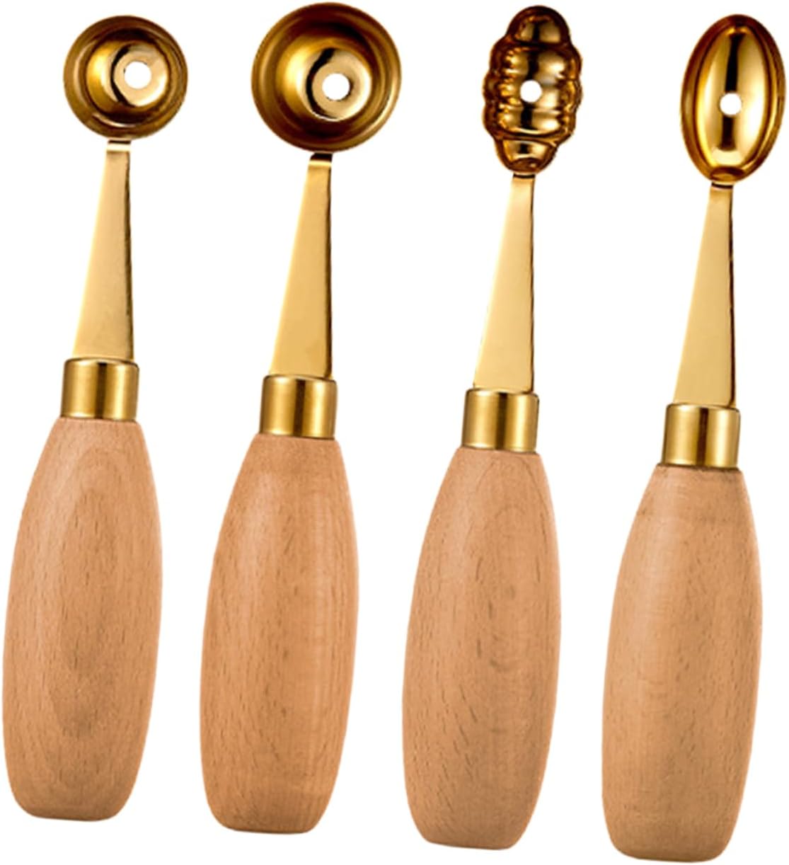 4pcs Multi Function Melon Baller Watermelon Scoop Cookie Spoon for Kitchen Fruit Carving Tool