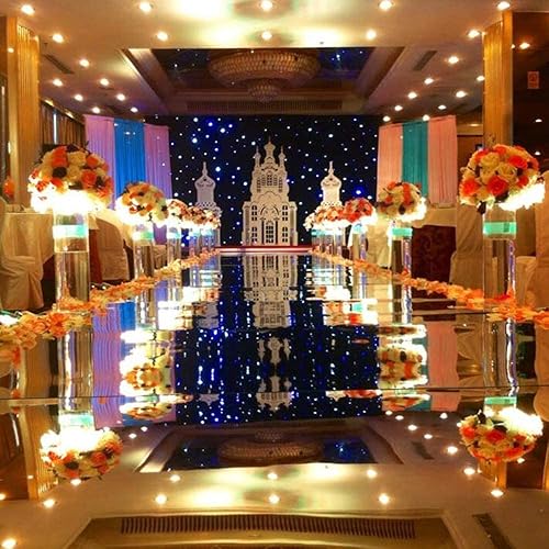 Miniatura 4 de ANMINY Alfombra decorativa reflectante brillante de 3.3 x 65.6 pies, para pasillo de pasillo, doble cara, para decoración romántica, boda,