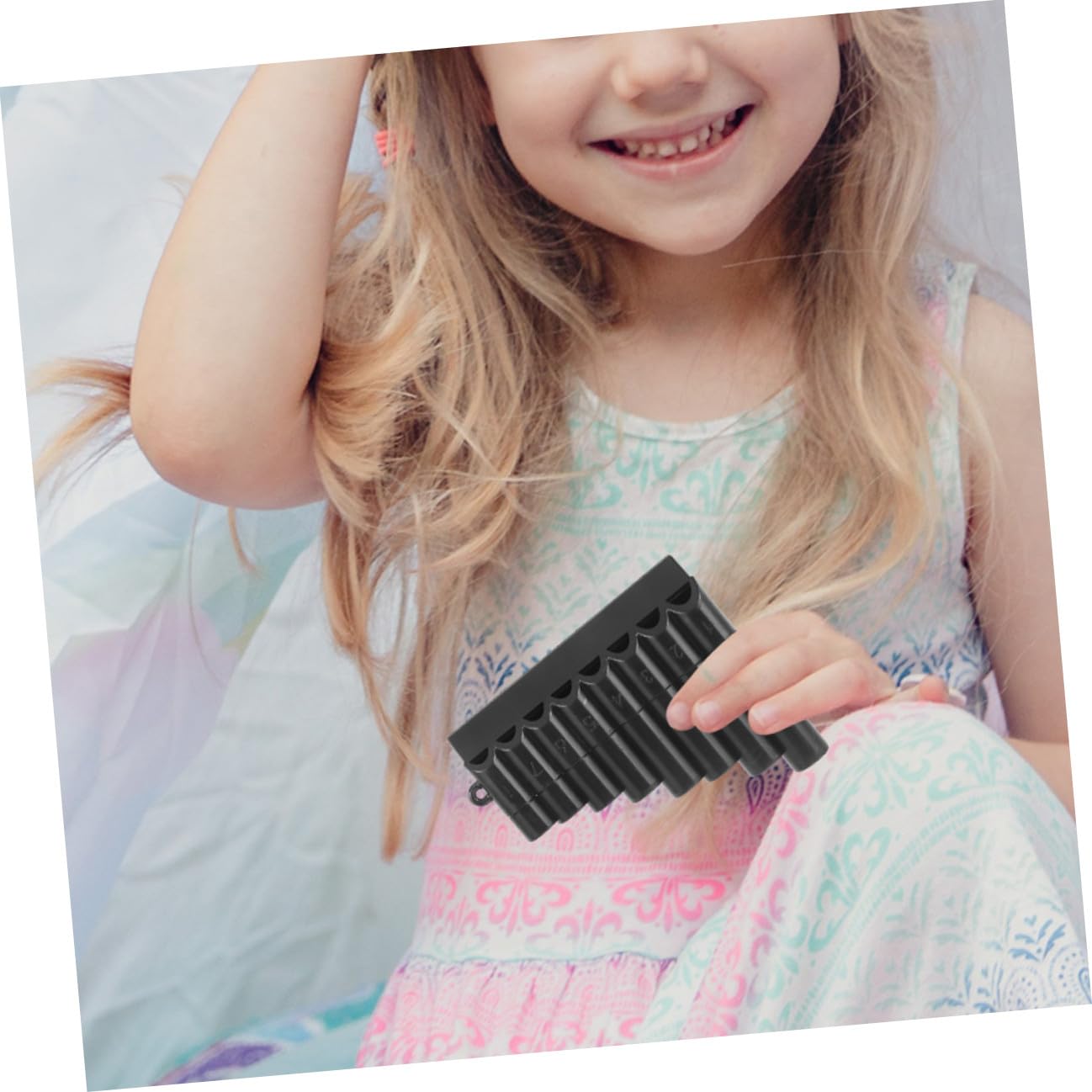 Flauta de Pan 8 Agujeros para Principiantes, Instrumento de Viento de Plástico Negro, Mini Flauta Portátil Estudiantes, Adecuado para Aprendizaje y Práctica Escolar, Set de 2