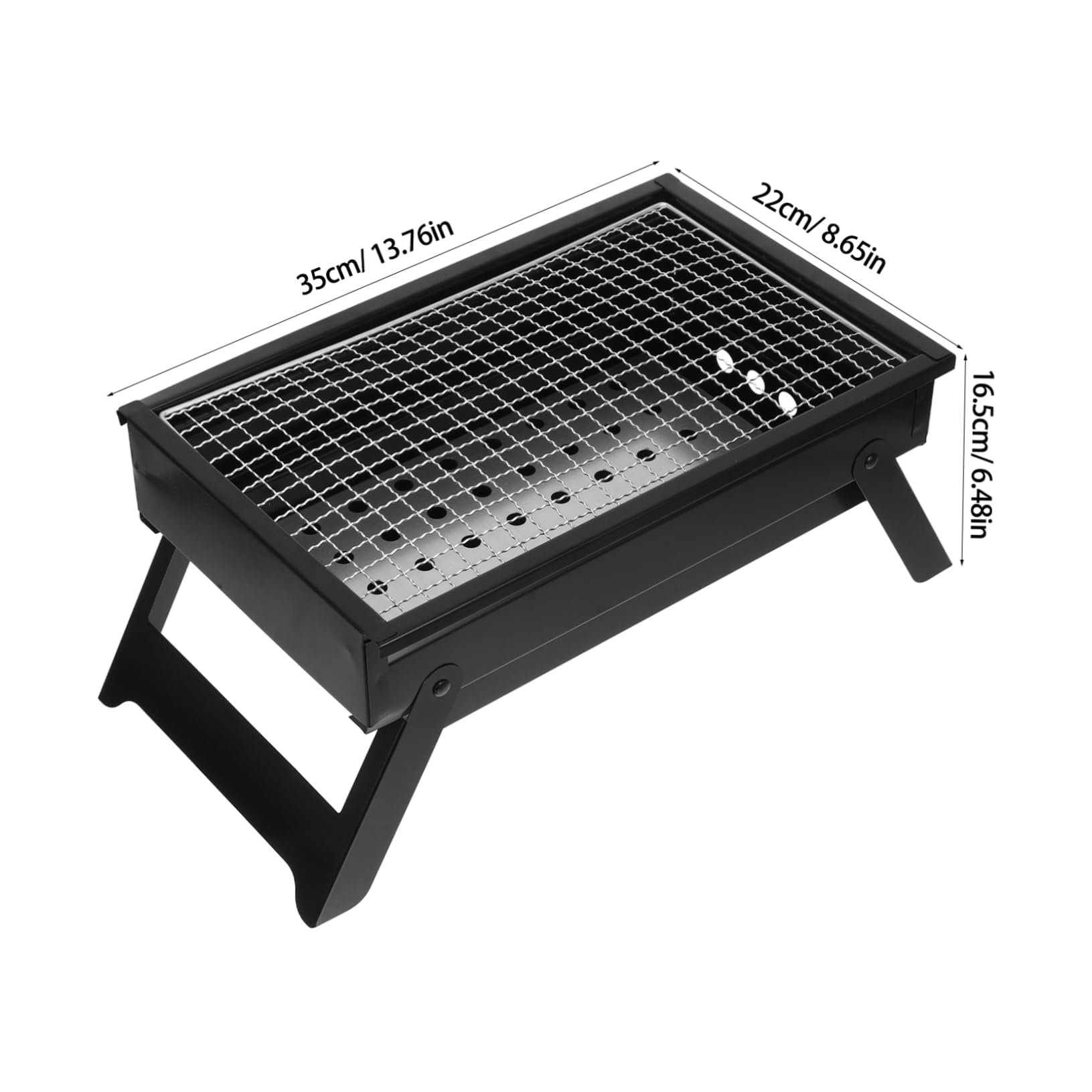 BESPORTBLE Outdoor Folding Barbecue Grill Portable for Camping to Clean Compact Stainless Steel