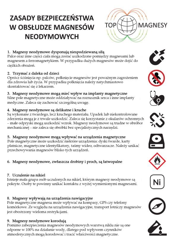 Uchwyt Magnetyczny 60x7,5 z gwintowaną tuleją M8 1 sztuka, 2 sztuki (2)
