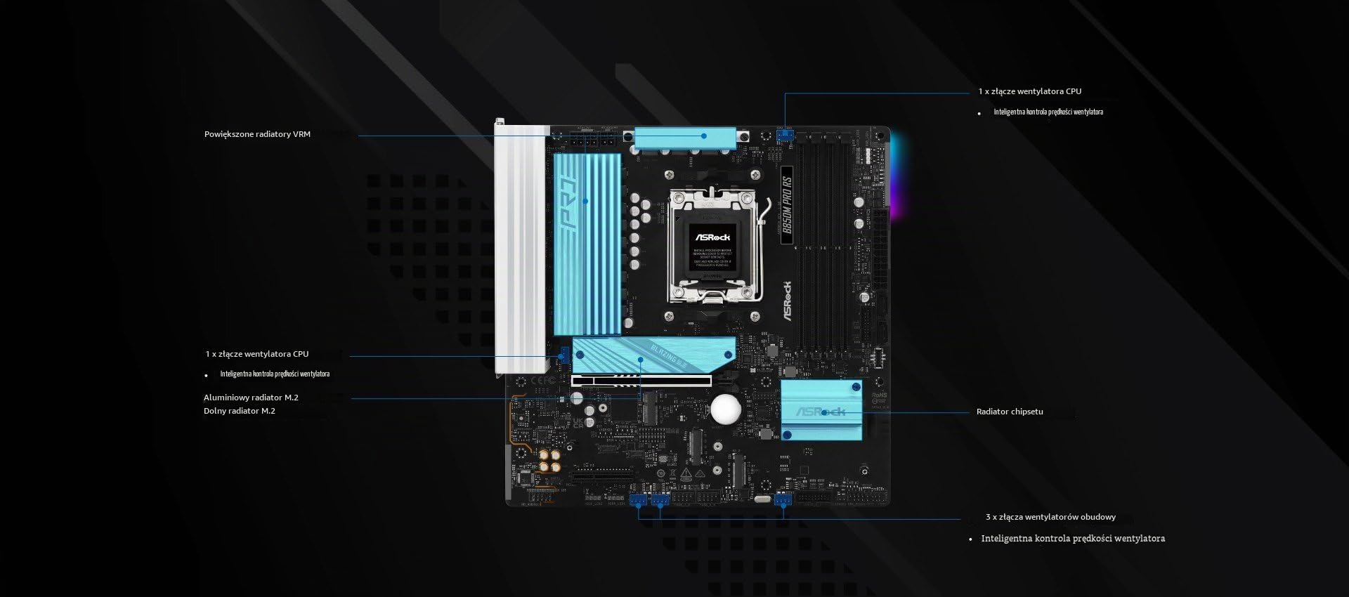 MB ASRock AMD AM5 B850M Pro RS