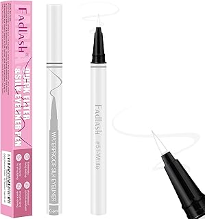 FADLASH Eyeliner Waterproof Blanco 0.6ml, Delineador de Ojos Waterproof Blanco Mate Resistente al Agua, Aspecto Natural Duradero, sin Manchas, Lápiz de Ojos Color Intenso (51-Intense Whait)