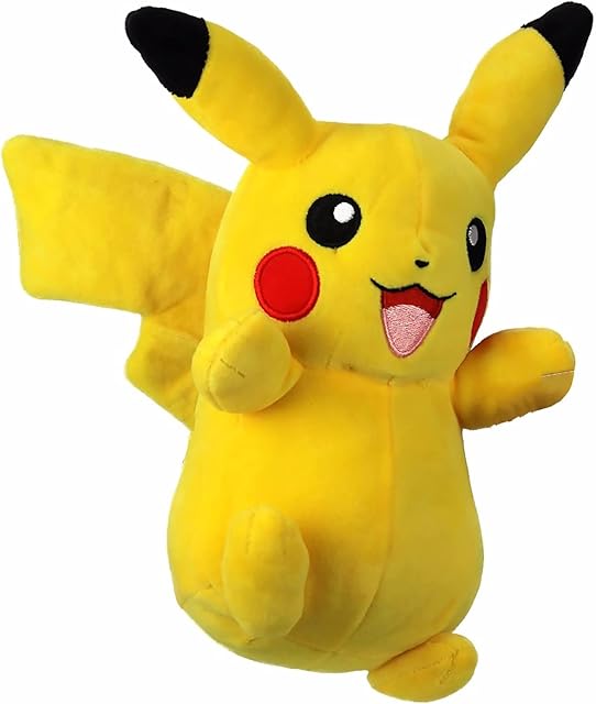 YANI Pikachu Plush Toy, Pokemon Pikachu, Cute Anime Plush Doll, Kids Gift Toy, Pikachu Japan Film Cartoon Anime Game Toy 25cm
