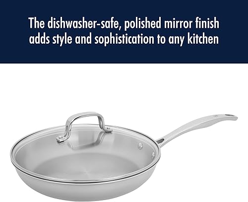 Vista 27 de HENCKELS Clad H3 - Sartén antiadherente de cerámica de inducción de 10 pulgadas con tapa, acero inoxidable, duradera y fácil de limpiar