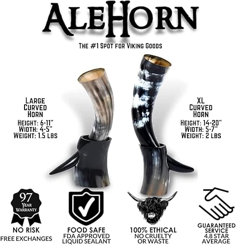 Miniatura 3 de AleHorn Taza de cuerno vikingo con soporte, taza de cuerno vikingo, taza vikinga, taza de jarra hecha a mano, taza de cerveza vikinga, taza de