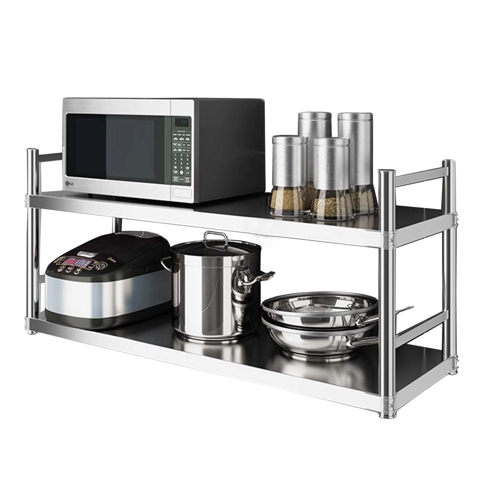 Étagère de rangement murale inox robuste avec protections et design étanche