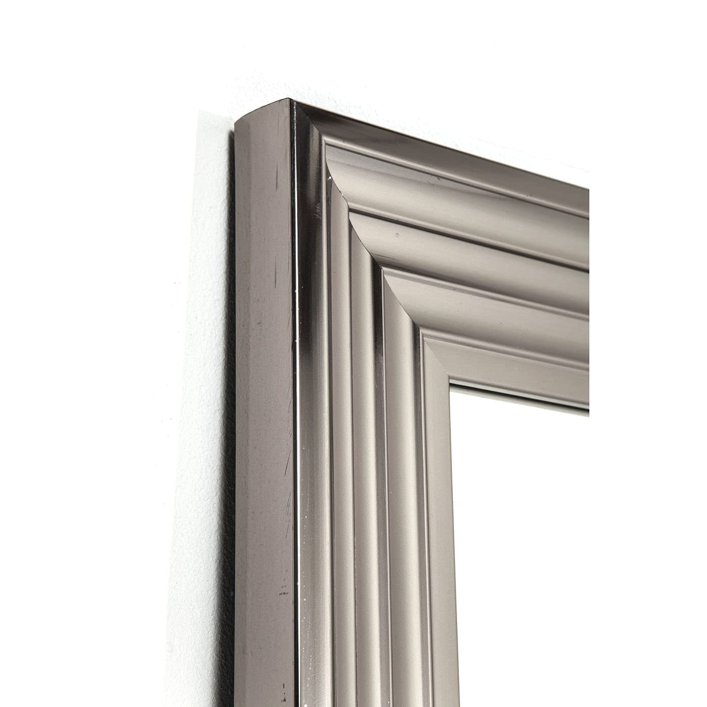 Kare Design Espejo Marco Eve Plata Espejo De Pared Para Salón Dormitorio Pasillo Espejo De Cuerpo Entero Vestidor Decorativo 180 X 90 X 4 Cm