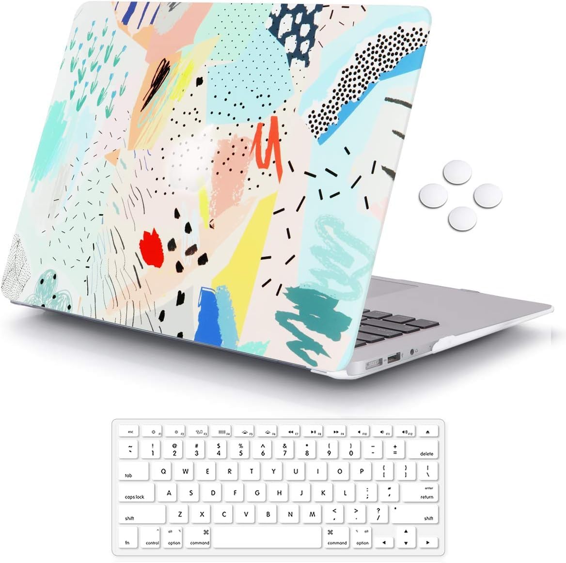 iCasso Compatible with MacBook Air 13 Inch Case Durable Rubber Coated
