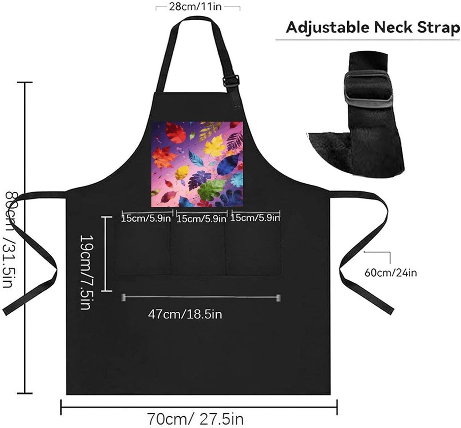 Colorful LeafWaterproof Kitchen Apron image 2
