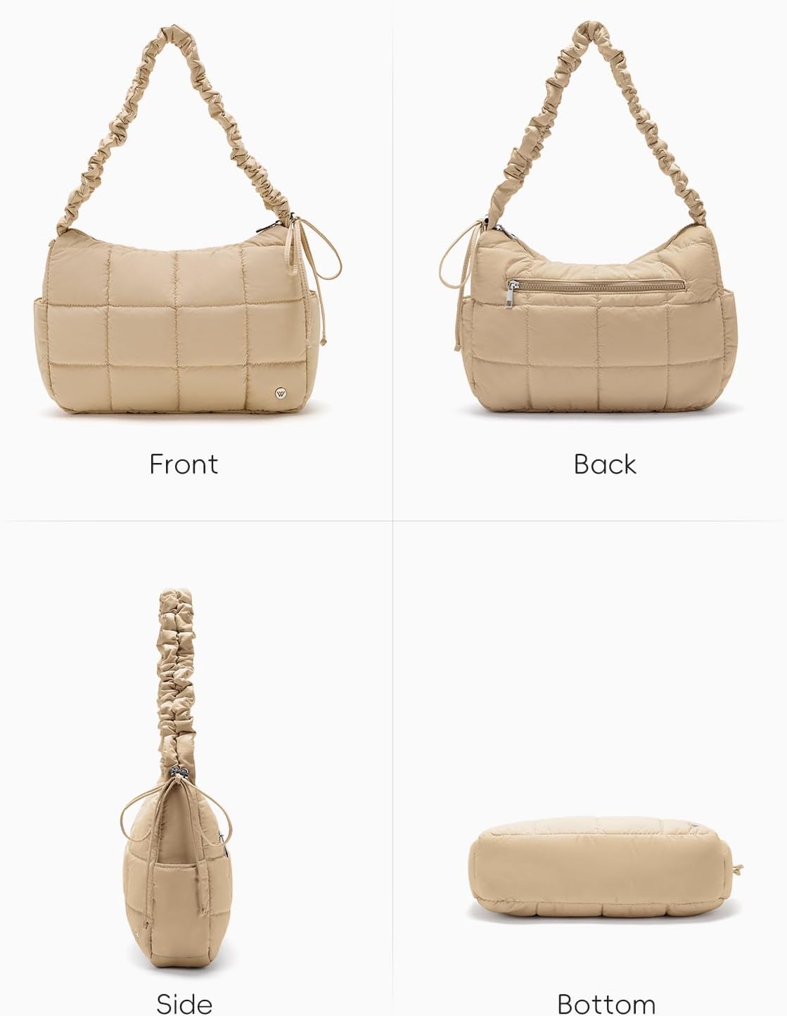 WESTBRONCO Medium Puffer Crossbody Bags for Women Nylon Shoulder Bag Quilted Hobo Bag Women's Handbags with Adjustable Strap - Image 7