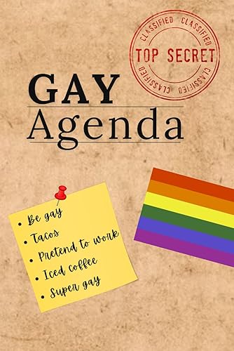 LGBTQ+ Notebook: Gay Agenda Funny Pride Notebook Gay Notebook Lesbian Bisexual Pride Month Rainbow A5 Lined 120 Pages Notebook (LGBTQA+ Collection)