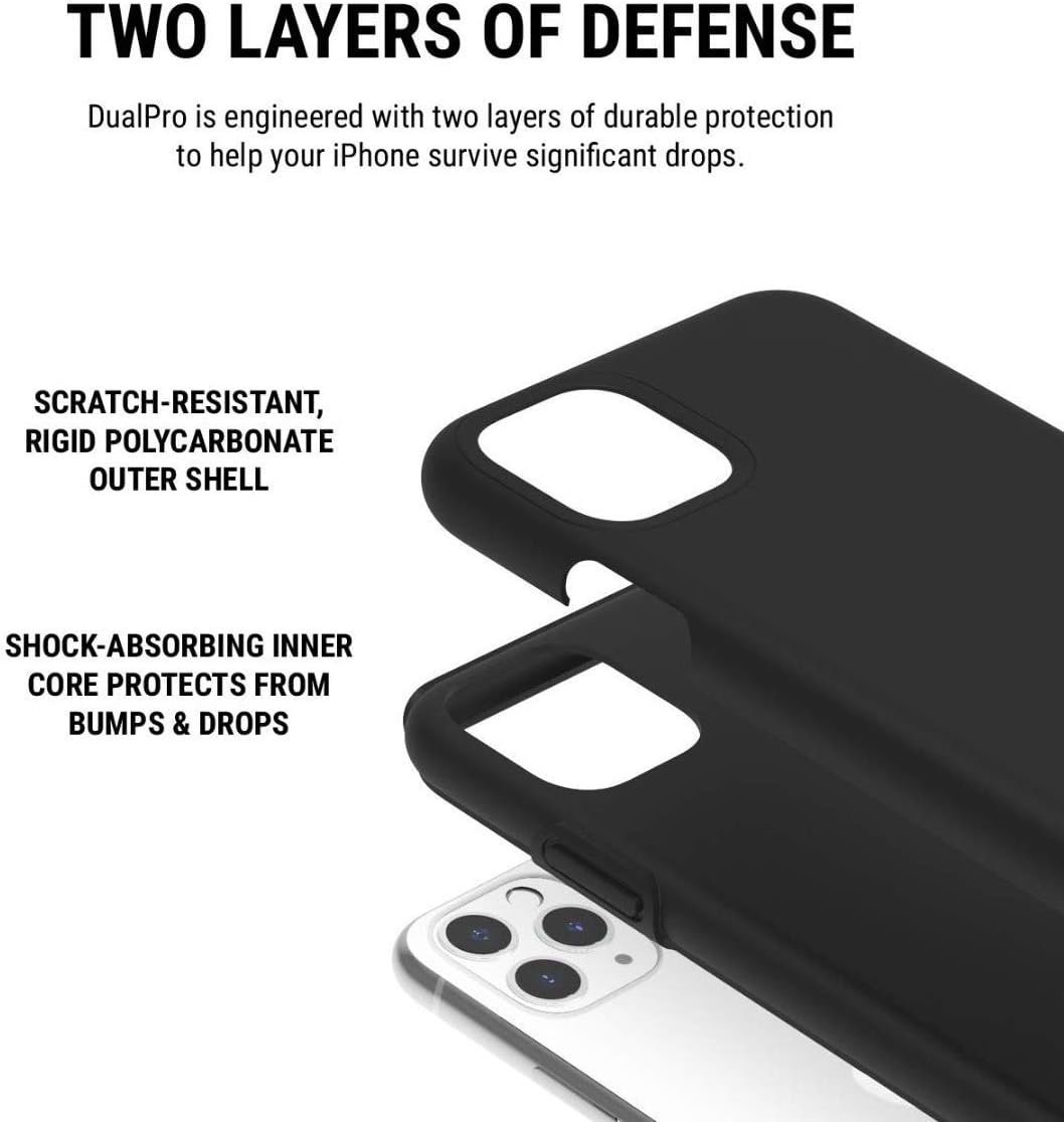 Onе-Dау Sаlе: Uр tо 40% оƒƒ Incipio DualPro Dual Layer Case for Apple iPhone 11 Pro Max with Flexible Shock-Absorbing Drop-Protection - Black